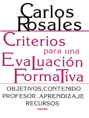 cover image of Criterios para una evaluación formativa
